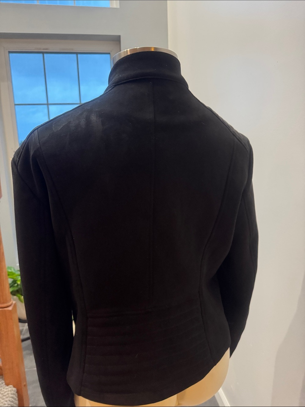 Black Asymmetrical Zip Women's Jacket - Picture 3 of 8